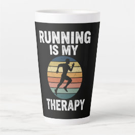 Caneca De Café Latte Correr É Minha Terapia