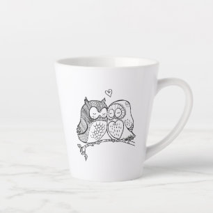 Caneca De Café Latte Coruja