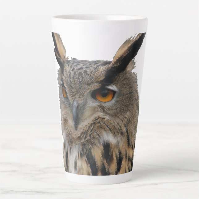 Caneca De Café Latte Coruja (Frente)