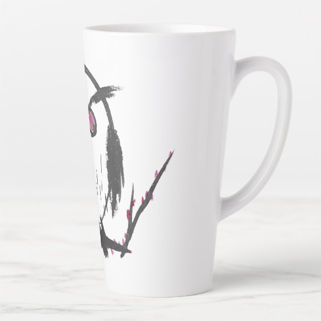 Caneca De Café Latte Coruja Chinesa (Direita)