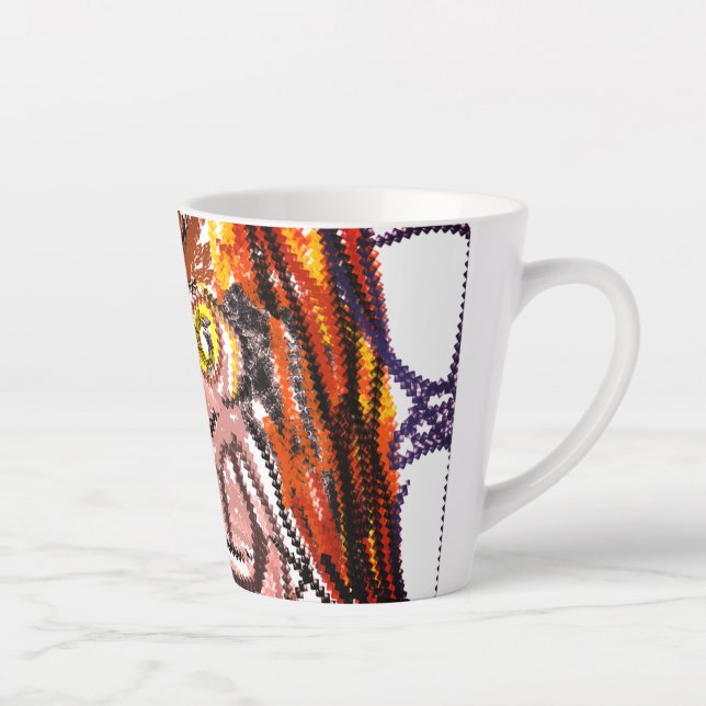 Caneca De Café Latte Coruja no outono (Direita)