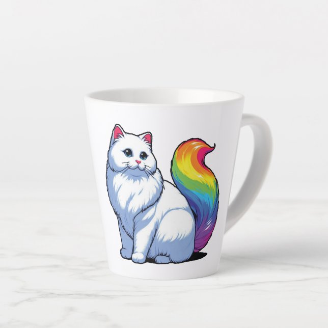 Caneca De Café Latte Cosmic Kitty (Ângulo direito)