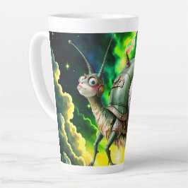 Caneca De Café Latte Cosmic Steampunk Snailbird – Criatura de Sonho Neo