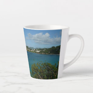 Caneca De Café Latte Costa das Ruas. Lucia Caribe Foto de Férias