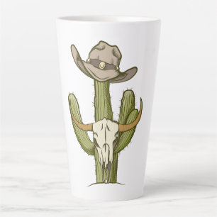 Caneca De Café Latte Cowboy Em Westen Cactus Yeehaw Deu Ideias