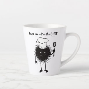 Caneca De Café Latte Cozinhar Engraçado de Caráter de Chef