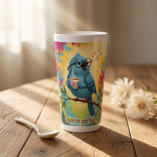 Caneca de Café Latte Cozy Bird