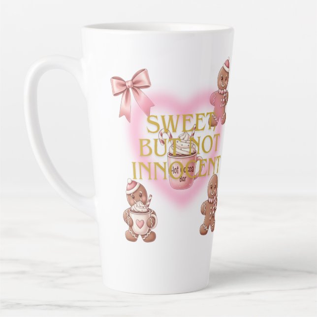 Caneca De Café Latte Cozy Christmas Gingerbread Coquette – Swee (Esquerda)