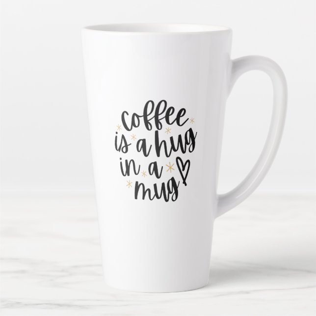 Caneca De Café Latte Cozy Coffee Quote Latte Mug (Direita)