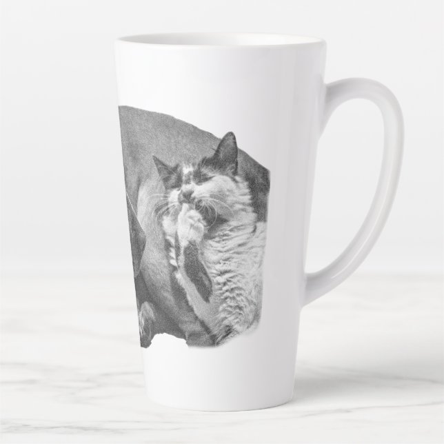 Caneca De Café Latte Cozy Duo, Sombreado Suave (Direita)