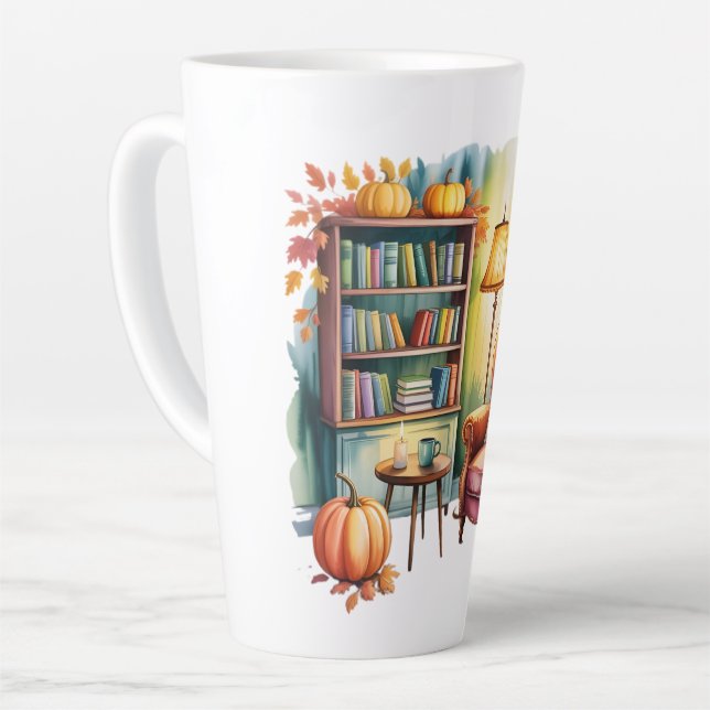 Caneca De Café Latte Cozy Home Reading Bouteilles — Framed Wall  (Ângulo esquerdo)