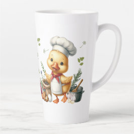 Caneca De Café Latte Cozy Kitchen Patos Design Cozinhar