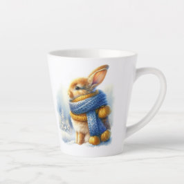 Caneca De Café Latte Cozy Winter Bunny Rabbit