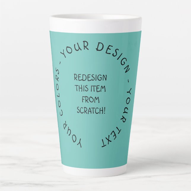 Caneca De Café Latte Create Your Own (Frente)
