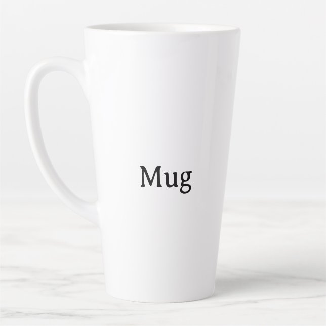 Caneca De Café Latte Create Your Own Simple Custom Large 17oz Latte Mug (Esquerda)