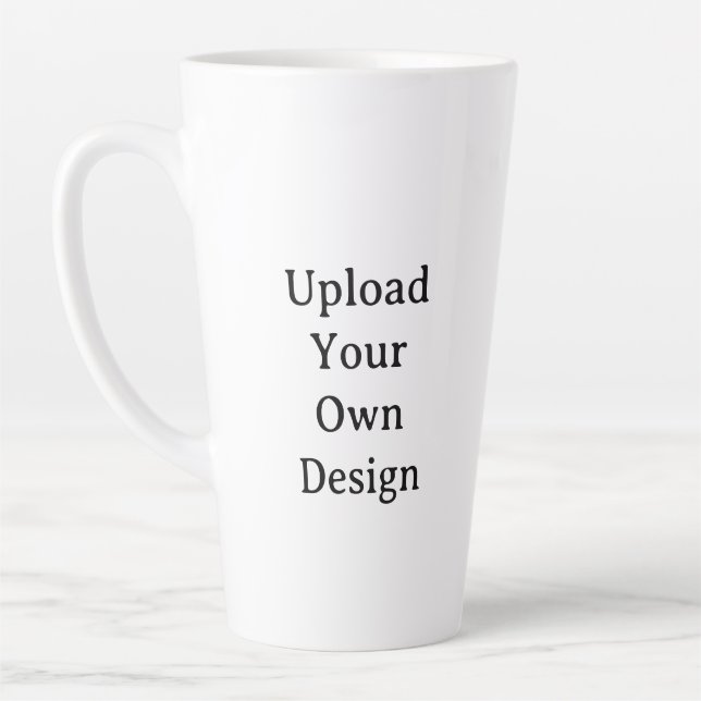 Caneca De Café Latte Create Your Own Simple Custom Large 17oz Latte Mug (Esquerda)