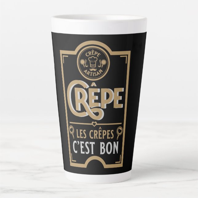 Caneca De Café Latte Crepes Francês (Frente)
