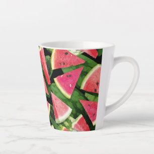 Caneca De Café Latte Criação de Padrão de Melancia 5