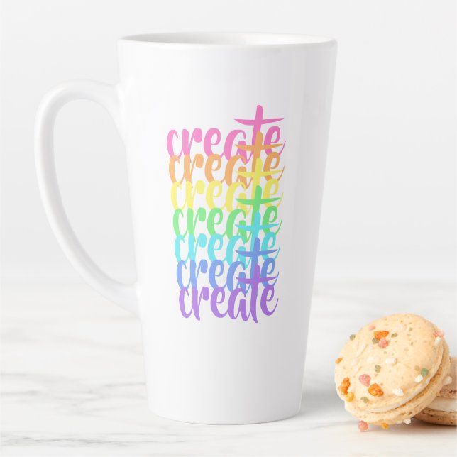Caneca De Café Latte "Criar" Rainbow Latte Mug (In Situ)