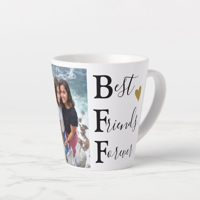 Caneca De Café Latte Crie a sua melhor amiga BFF para sempre Foto   (Ângulo direito)