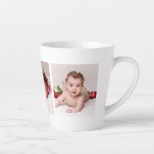 Caneca De Café Latte Crie a sua própria fotografia do bebê da família