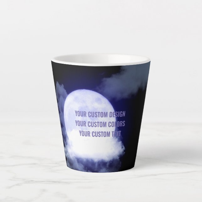 Caneca De Café Latte Crie seu personalizado personalizado (Frente)