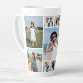 Caneca De Café Latte Crie Sua Própria Colagem de 11 Fotos