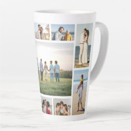 Caneca De Café Latte Crie Sua Própria Colagem de 11 Fotos