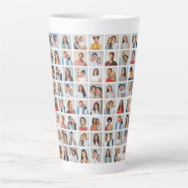 Caneca De Café Latte Crie Sua Própria Colagem de 64 Fotos