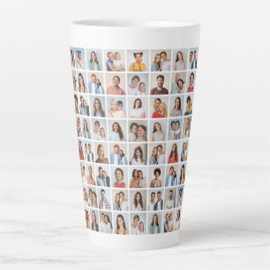 Caneca De Café Latte Crie Sua Própria Colagem de 64 Fotos
