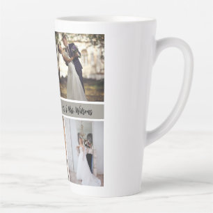 Caneca De Café Latte Crie Sua Própria Colagem De Casamento De 7 Fotos