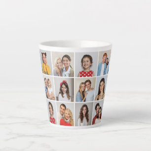 Caneca De Café Latte Crie Sua Própria Colagem De Fotos 12