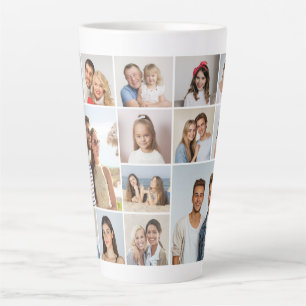 Caneca De Café Latte Crie Sua Própria Colagem De Fotos 14