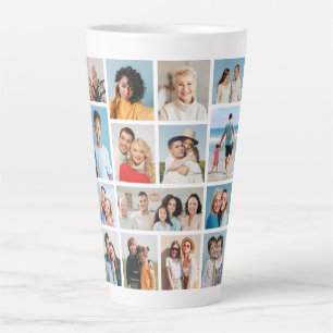 Caneca De Café Latte Crie Sua Própria Colagem De Fotos 15