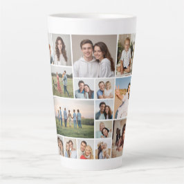 Caneca De Café Latte Crie sua própria colagem de fotos 20