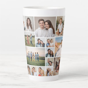 Caneca De Café Latte Crie sua própria colagem de fotos 20