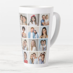 Caneca De Café Latte Crie sua própria colagem de fotos 20