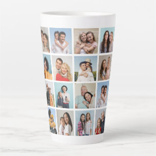 Caneca De Café Latte Crie Sua Própria Colagem De Fotos 24