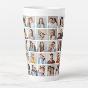 Caneca De Café Latte Crie Sua Própria Colagem De Fotos 25