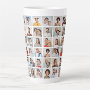 Caneca De Café Latte Crie Sua Própria Colagem De Fotos 48