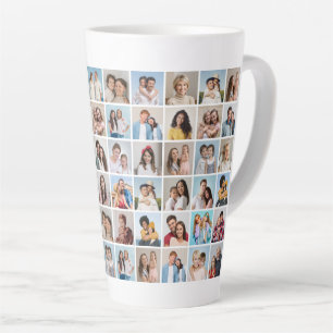 Caneca De Café Latte Crie sua própria colagem de fotos 60