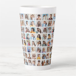 Caneca De Café Latte Crie Sua Própria Colagem De Fotos 64