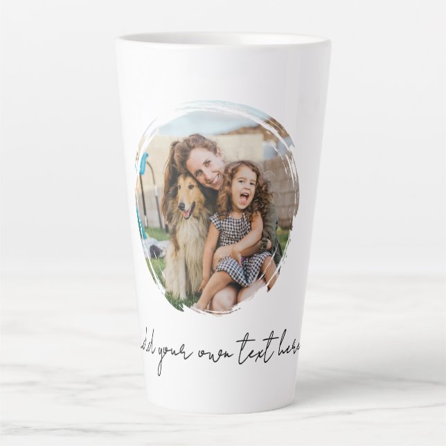 Caneca De Café Latte Crie Sua Própria Foto (Frente)