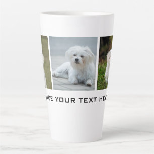 Caneca De Café Latte Crie sua própria foto de cachorro da família
