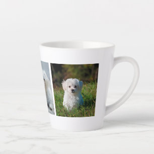 Caneca De Café Latte Crie sua própria foto de cachorro da família