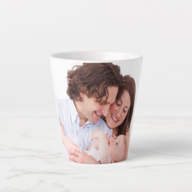 Caneca De Café Latte Crie sua própria foto personalizada (Frente)