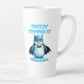 Caneca De Café Latte Criminosos gelados - Pinguim escuro