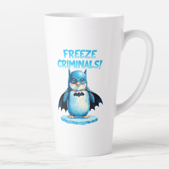 Caneca De Café Latte Criminosos gelados - Pinguim escuro (Direita)