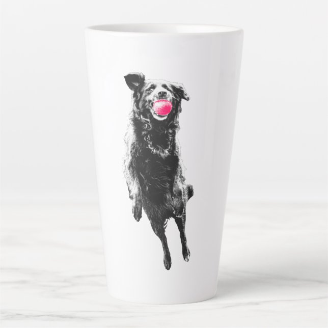 Caneca De Café Latte Crimson catch in flight (Frente)