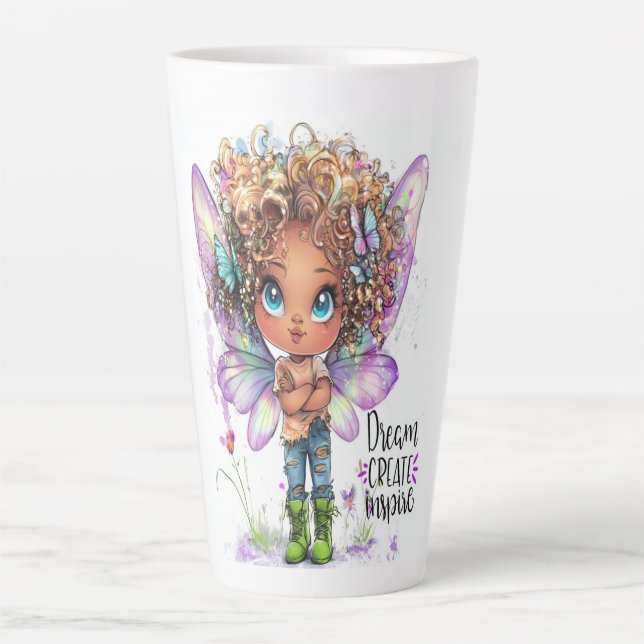 Caneca De Café Latte Crio Sonho Inspire Lil Fairy Latte Mug (Frente)